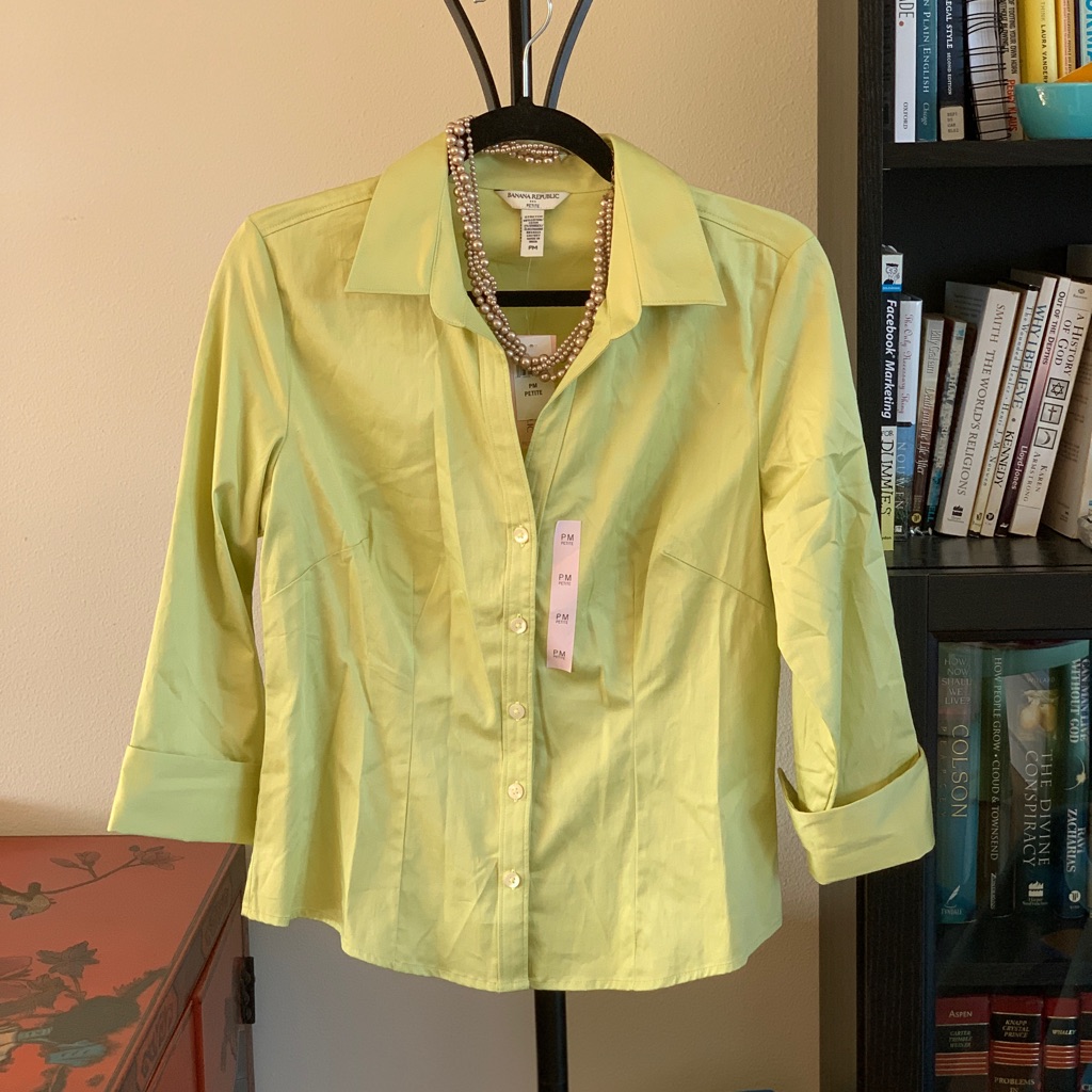 Lime Green Button-Down
